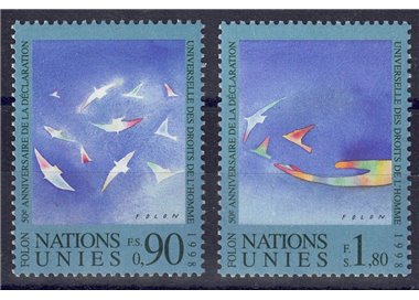 ONU GINEVRA 1998 Diritti dell'Uomo 2v MNH**
