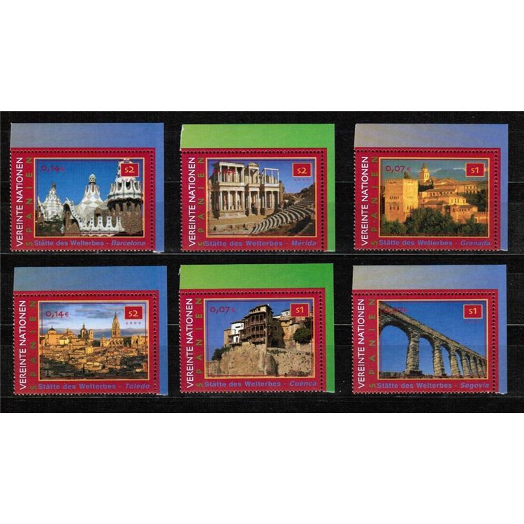 ONU VIENNA 2000 Patrimonio mondiale (Spagna) 6v MNH**