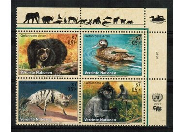 UN VIENNA 2001 Nature Conservation 4v MNH**