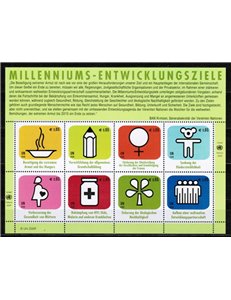 UN VIENNA 2009 Millennium Development Goals s/s MNH**