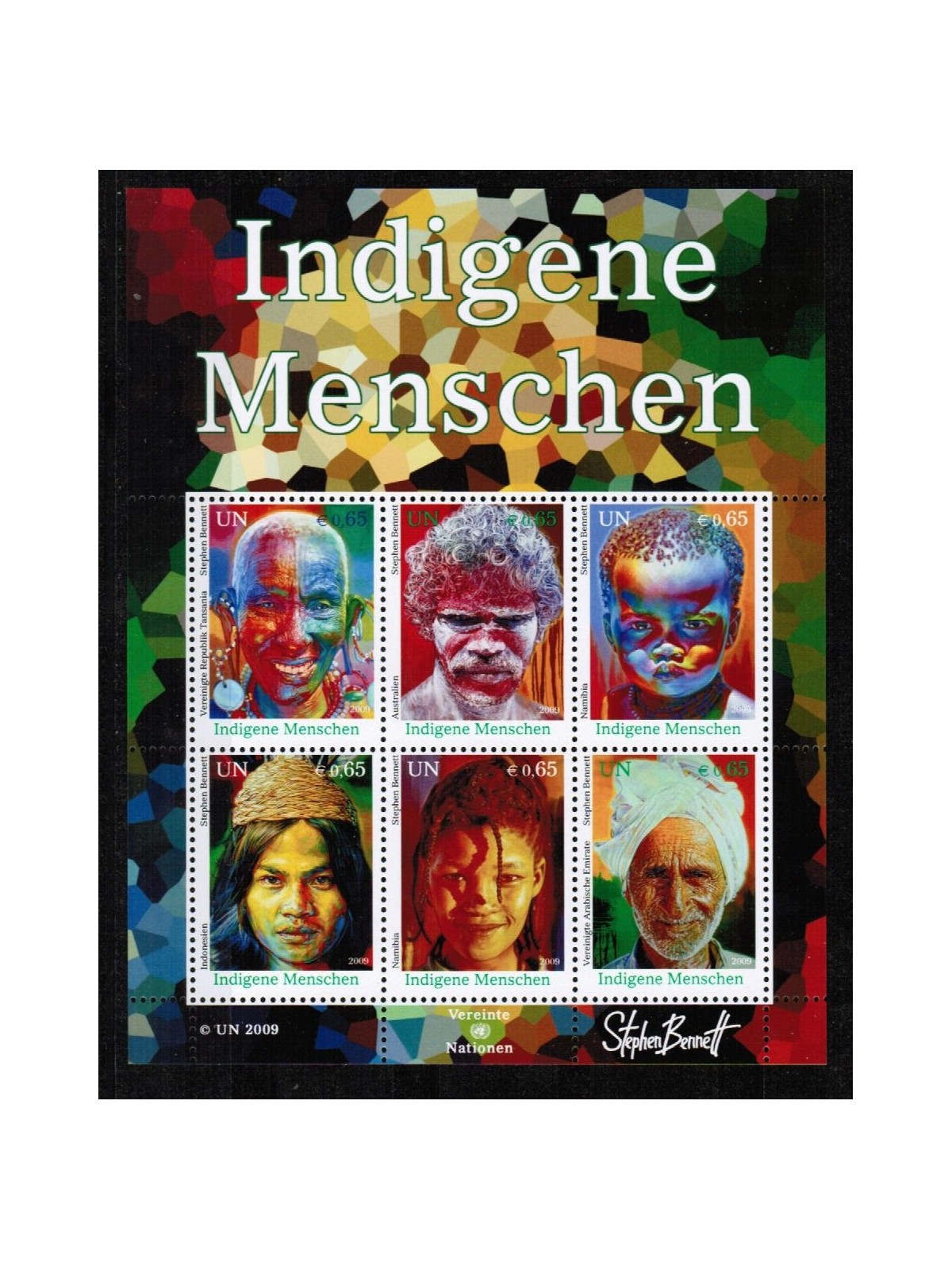 ONU VIENNA 2009 Popoli indigeni BF MNH**