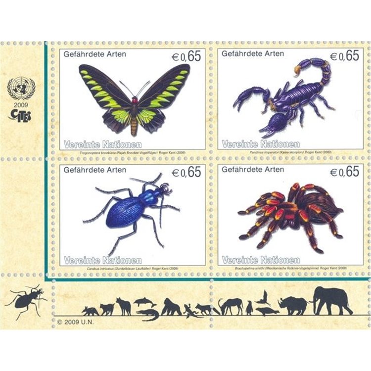 ONU VIENNA 2009 Specie a rischio estinzione 4v MNH**