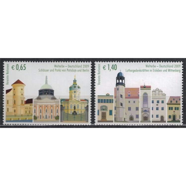 UN VIENNA 2009 World Heritage, Germany 2v MNH**