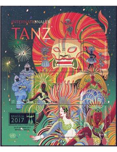 UN VIENNA 2017 International Dances s/s MNH**