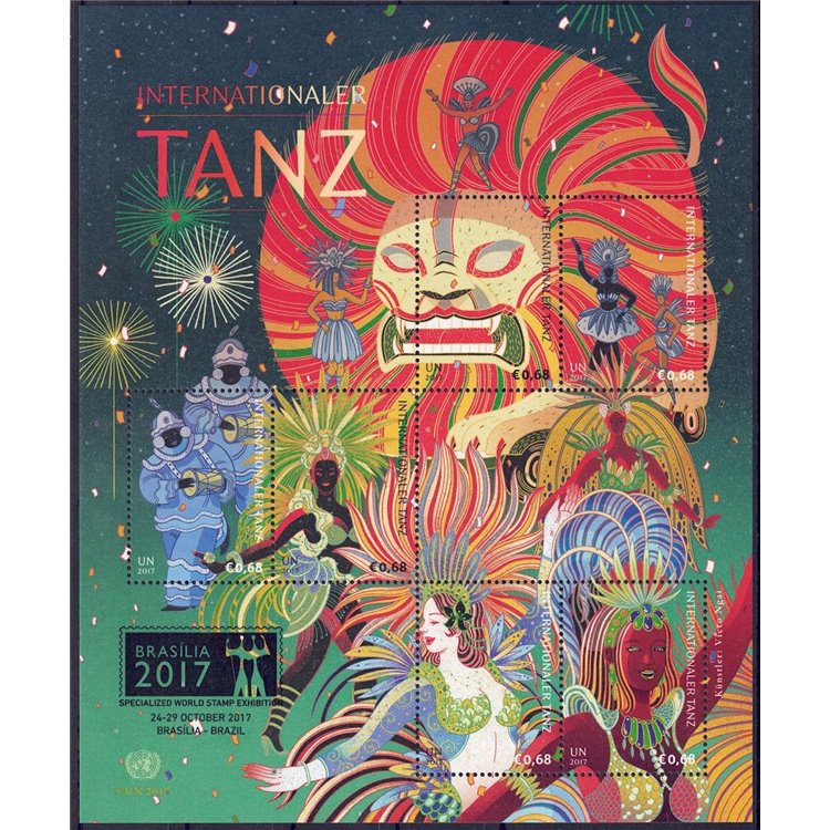 UN VIENNA 2017 International Dances s/s MNH**