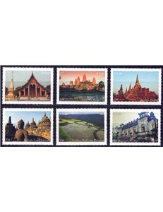 UN VIENNA 2015 World Heritage Southeast Asia 6v MNH**