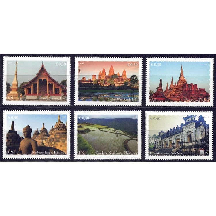 UN VIENNA 2015 World Heritage Southeast Asia 6v MNH**