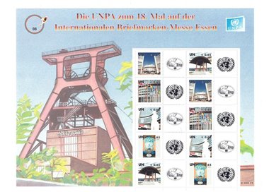 ONU VIENNA 2008 Francobolli per saluti BF MNH**