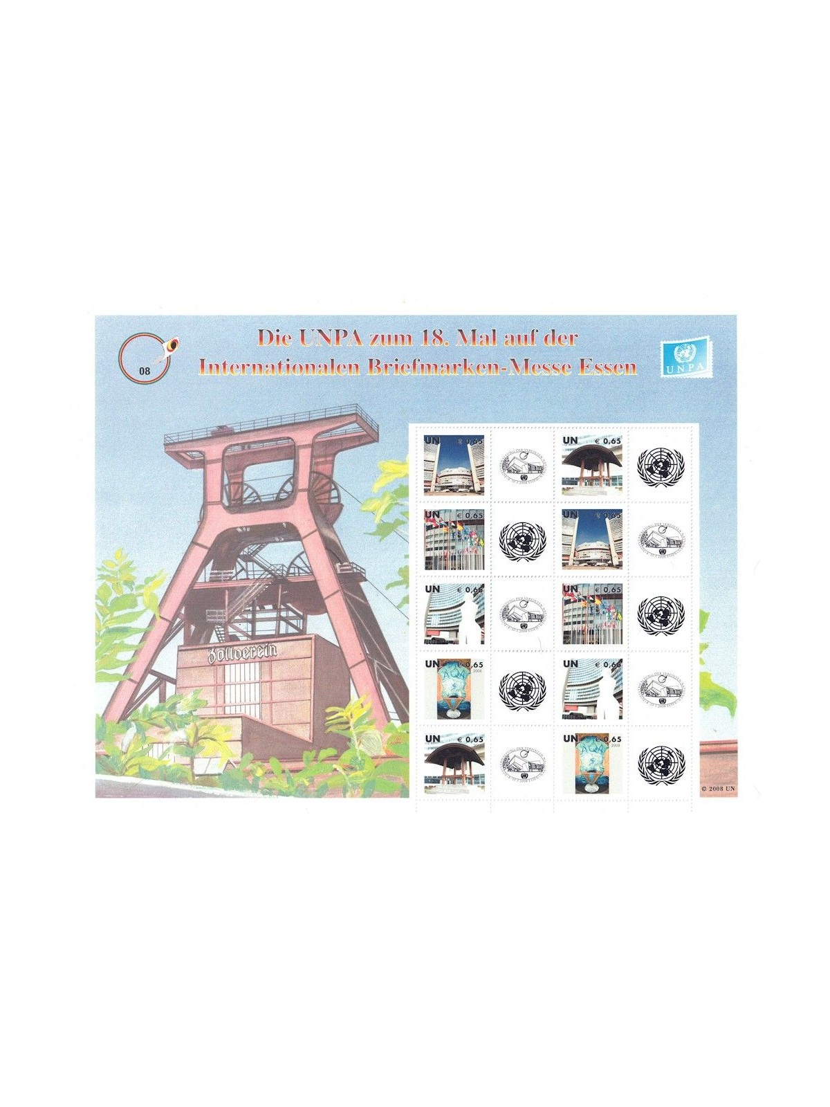 UN VIENNA 2008 Greeting stamps s/s MNH**