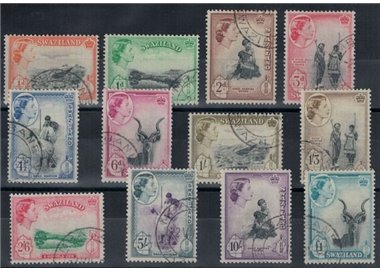 SWAZILAND 1956 Serie ordinaria 12v us