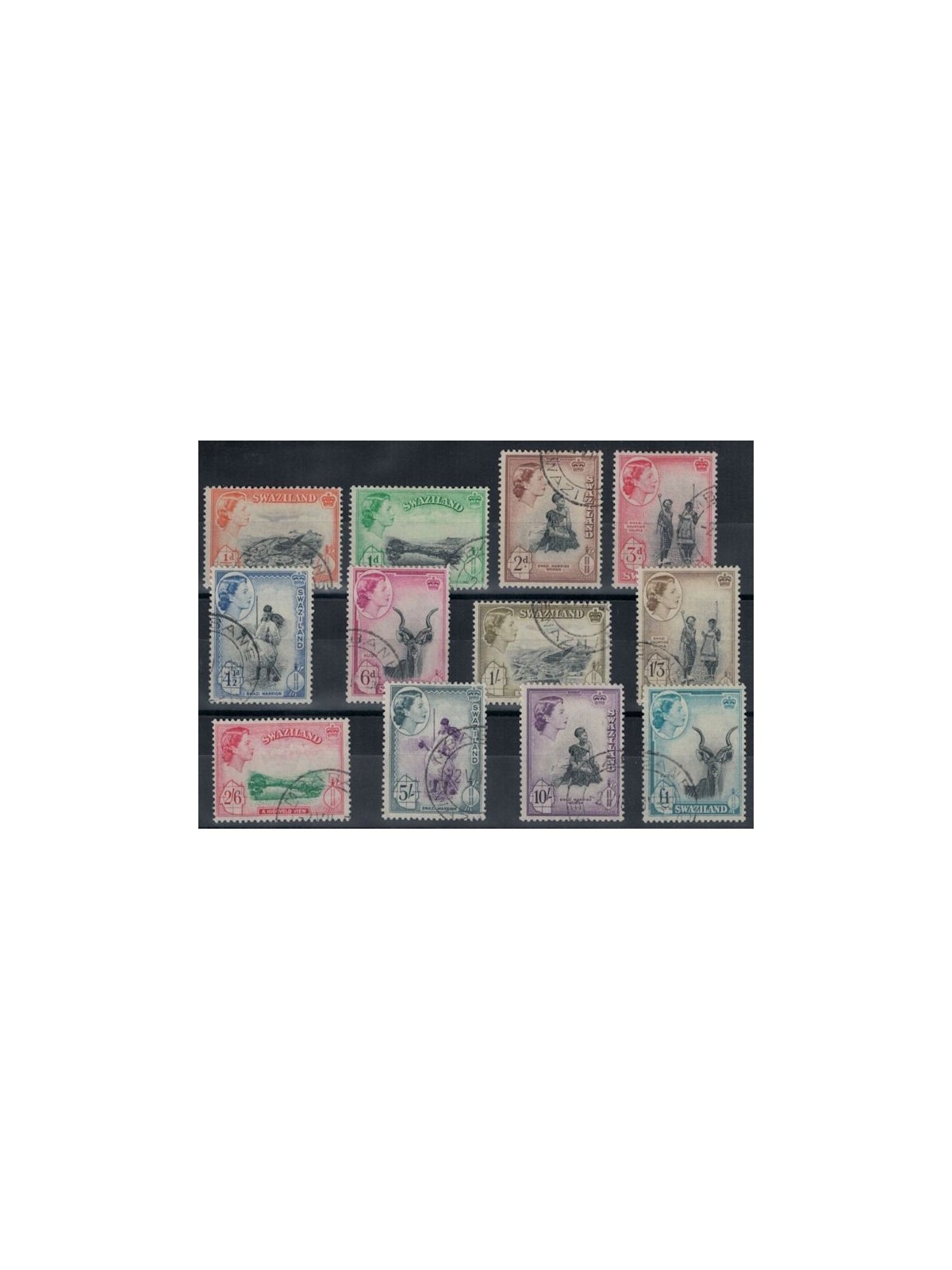SWAZILAND 1956 Serie ordinaria 12v us