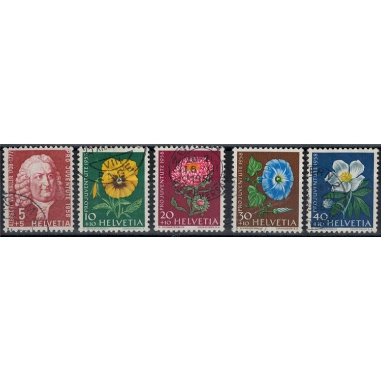 SWITZERLAND 1958 Pro Juventute 5v used