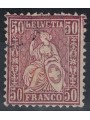 SWITZERLAND 1881 Helvetia seated 50c lilac used