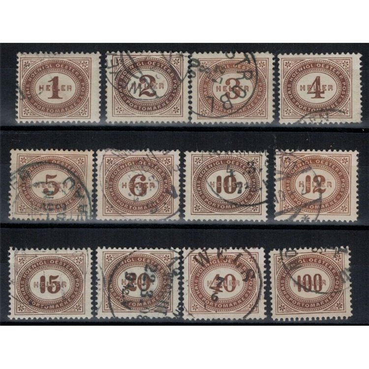 AUSTRIA 1900 Segnatasse 12v us