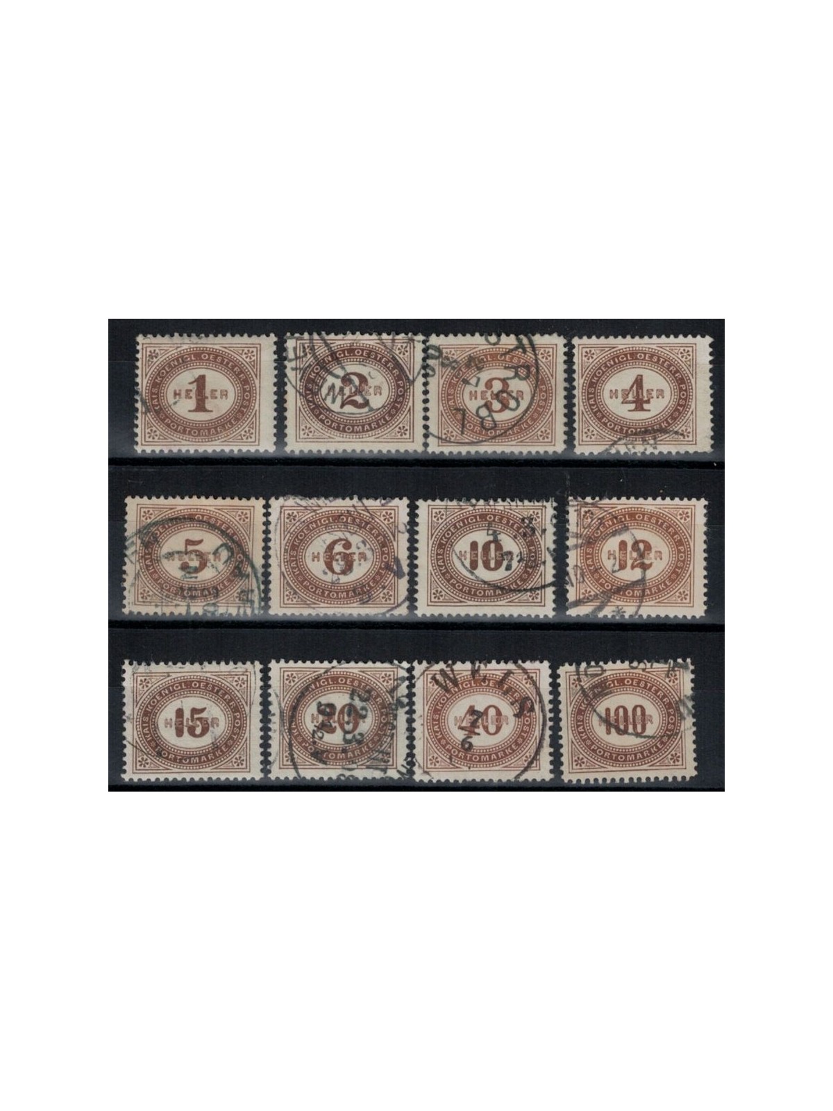 AUSTRIA 1900 Segnatasse 12v us