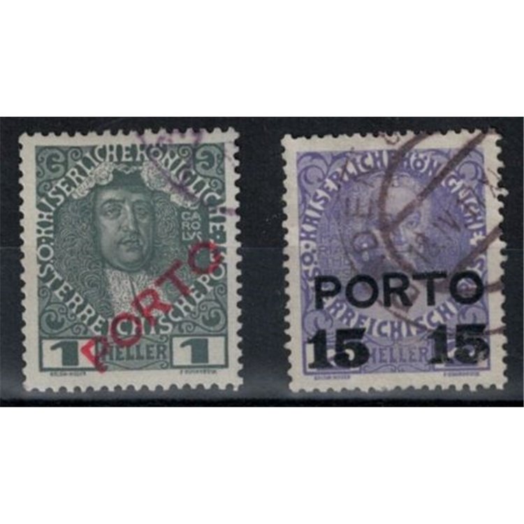 AUSTRIA 1916 Segnatasse 2v us