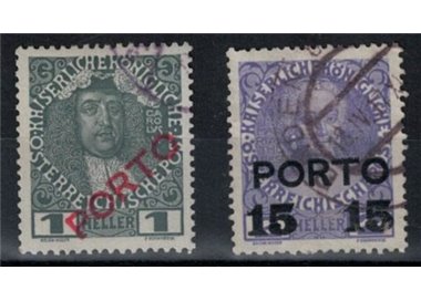 AUSTRIA 1916 Tax stamps 2v used