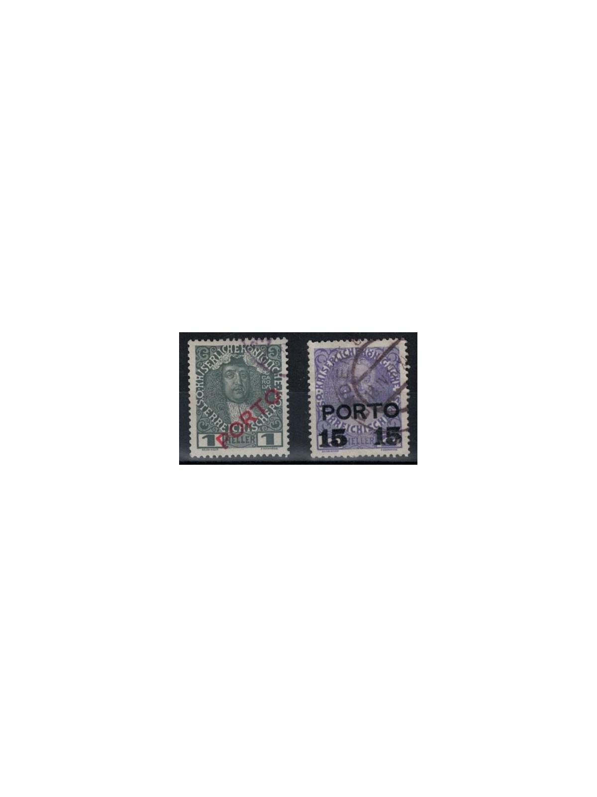 AUSTRIA 1916 Segnatasse 2v us