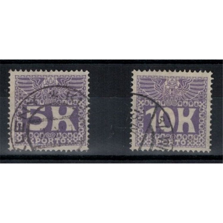 AUSTRIA 1911 Segnatasse 2v us