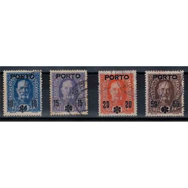 AUSTRIA 1917 Tax stamps 4v used