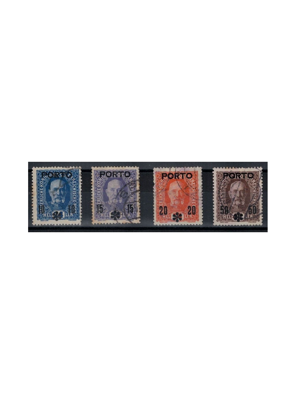 AUSTRIA 1917 Tax stamps 4v used