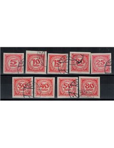 AUSTRIA 1920-21 Tax stamps 9v used
