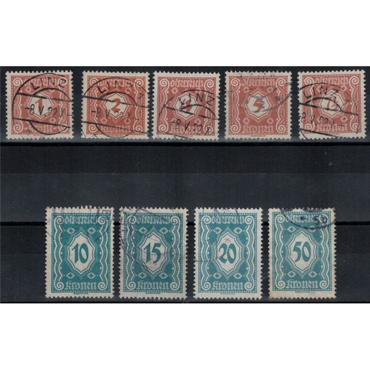 AUSTRIA 1922 Segnatasse 9v us