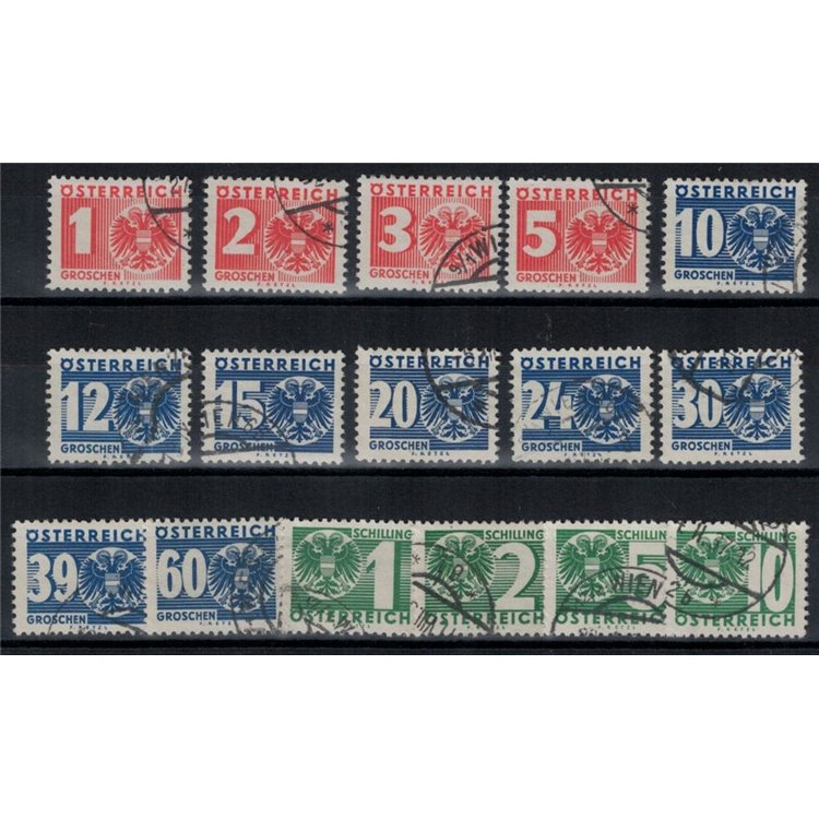 AUSTRIA 1935 Tax stamp 16v used