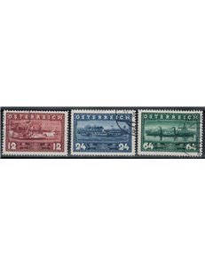 AUSTRIA 1937 Centenario navigazione sul Danubio 3v us