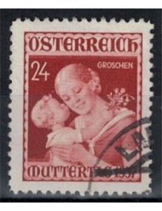 AUSTRIA 1937 Mother and Child Day used