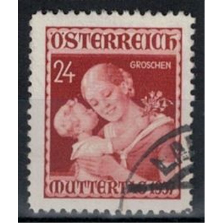 AUSTRIA 1937 Mother and Child Day used