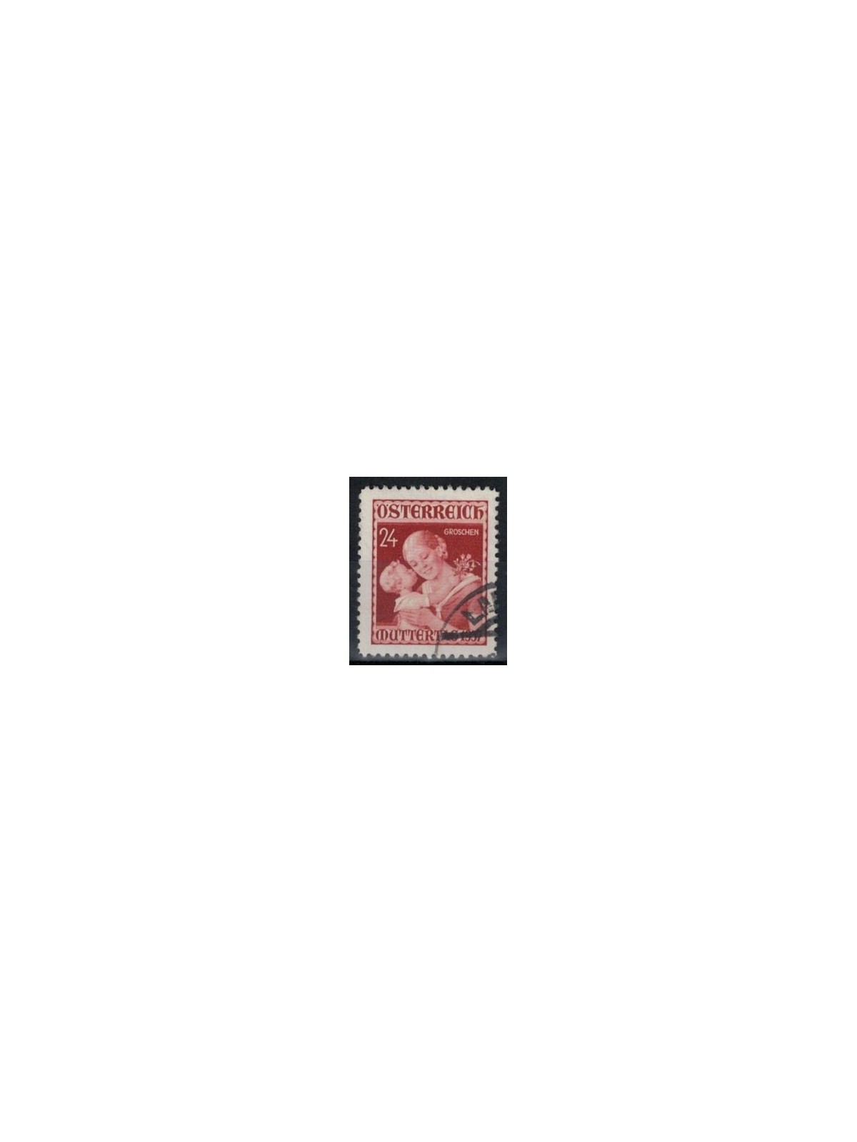 AUSTRIA 1937 Mother and Child Day used