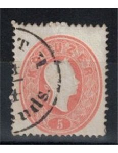AUSTRIA 1861 5 Kreuzer vermilion used