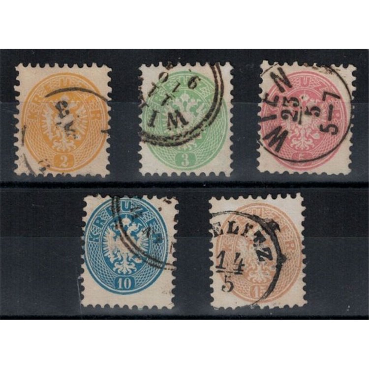 AUSTRIA 1863-64 Aquila bicipite 5v us