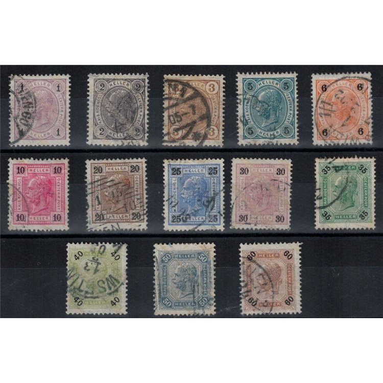 AUSTRIA 1901-02 Imperatore Francesco Giuseppe 13v us