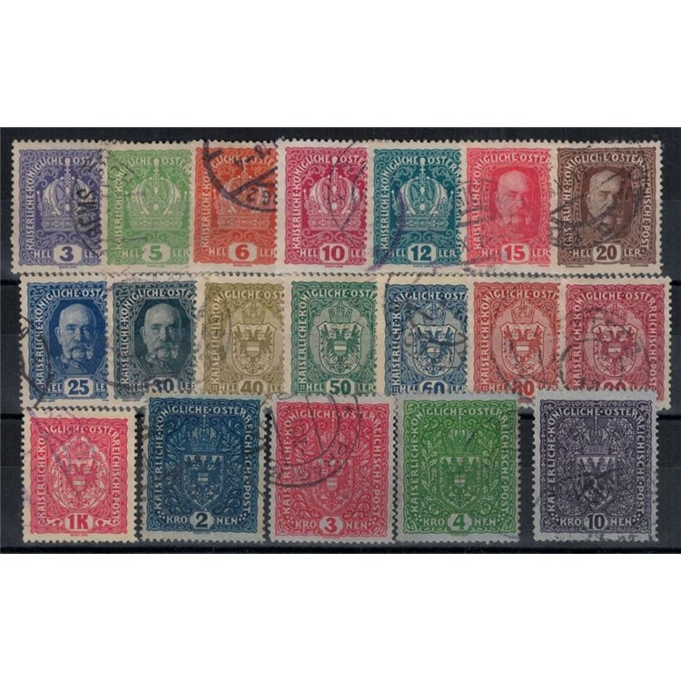 AUSTRIA 1916-18 Francesco Giuseppe I 19v us