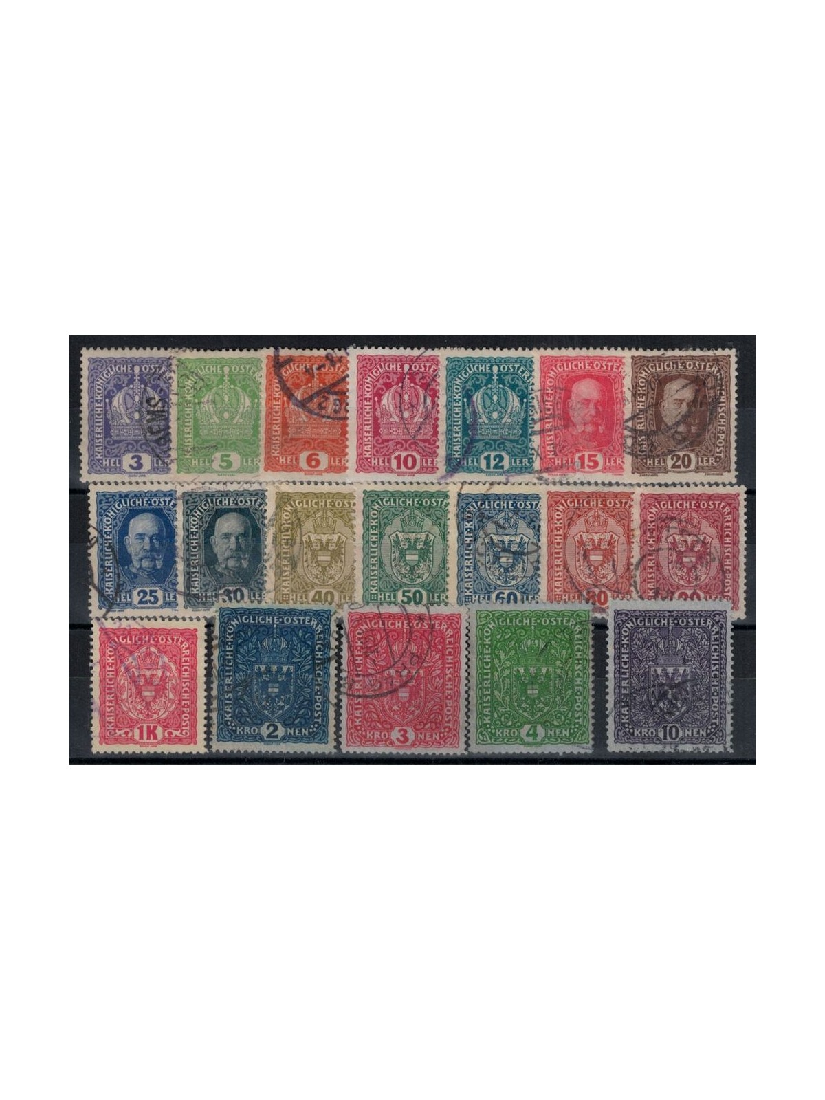 AUSTRIA 1916-18 Francesco Giuseppe I 19v us