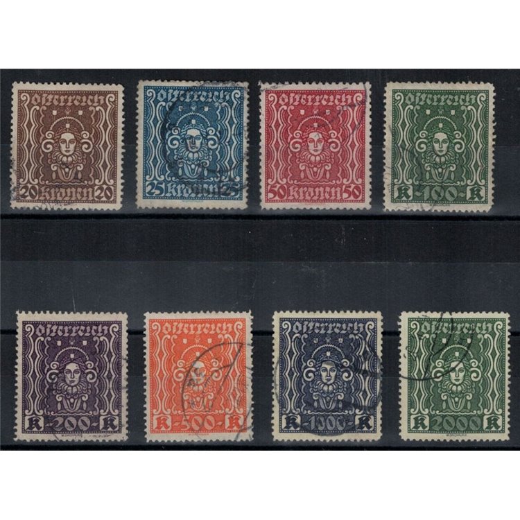 AUSTRIA 1922 Allegory of Art 8v used