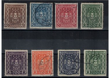 AUSTRIA 1922 Allegory of Art 8v used