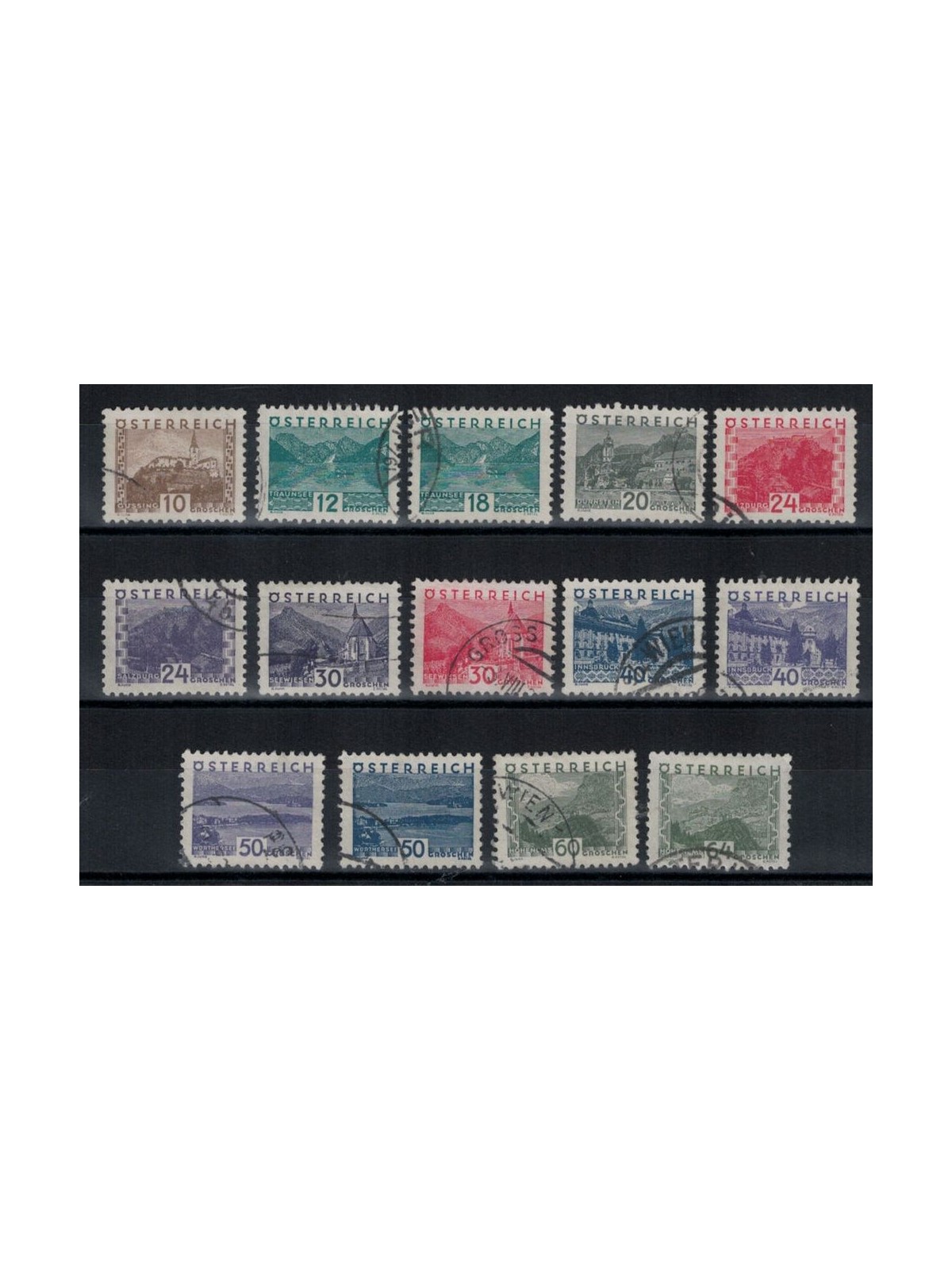 AUSTRIA 1932 Views and landscapes 14v us