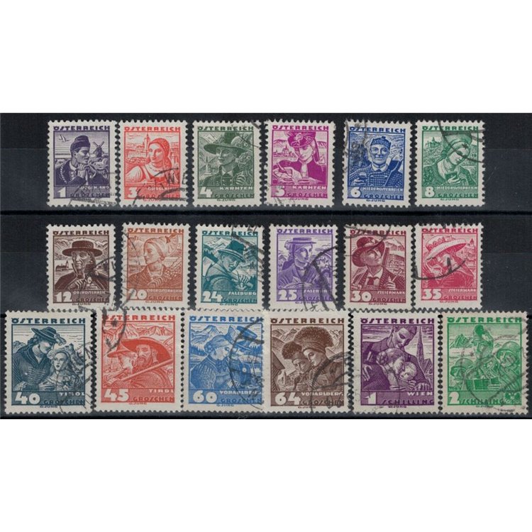 AUSTRIA 1934 Costumi regionali 18v us