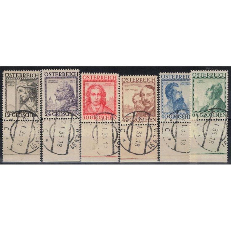 AUSTRIA 1934 Architetti 6v us