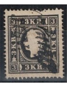 AUSTRIA 1859 3 Kreuzer black used