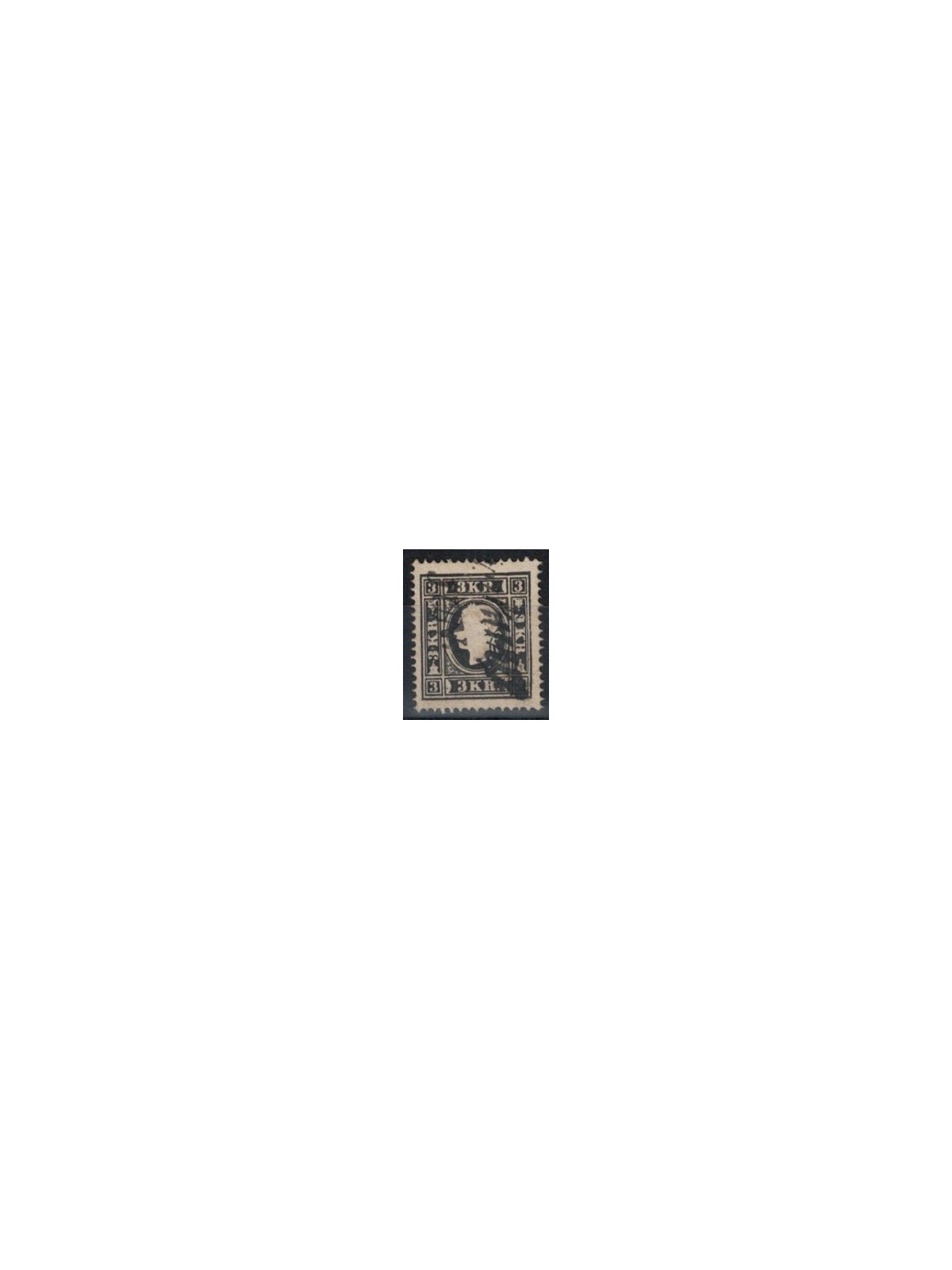 AUSTRIA 1859 3 Kreuzer black used