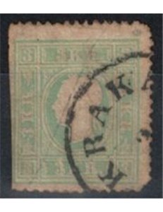 AUSTRIA 1859 3 Kreuzer verde  us