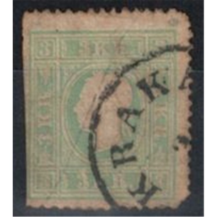 AUSTRIA 1859 3 Kreuzer green used