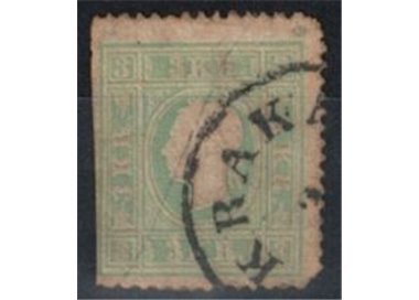AUSTRIA 1859 3 Kreuzer green used