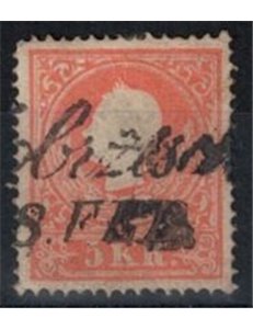 AUSTRIA 1859 5 Kreuzer vermilion used