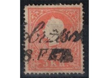 AUSTRIA 1859 5 Kreuzer vermilion used