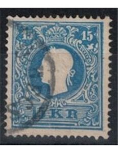 AUSTRIA 1859 15 Kreuzer blue used